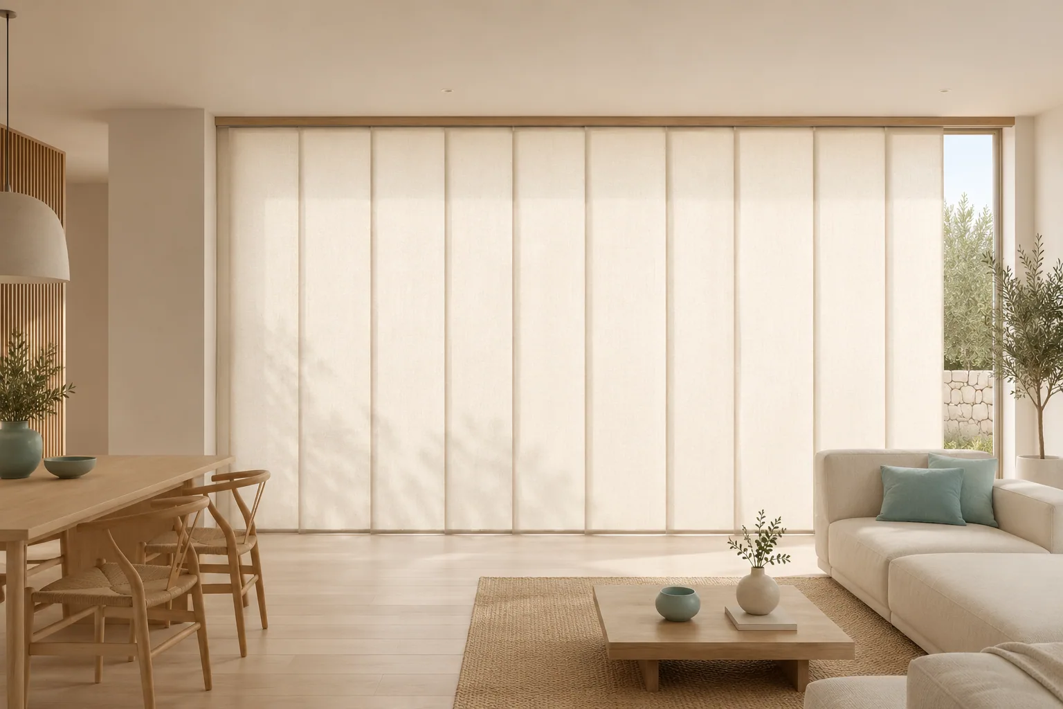 Paneles japoneses en un ambiente real