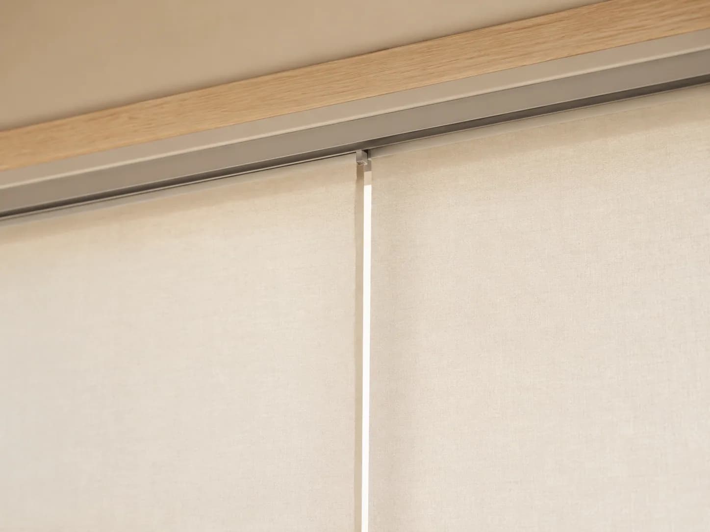 Paneles japoneses: detalle de la tela y la terminación